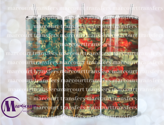 DEER TATTERED FLAG-SKINNY TUMBLER TRANSFER