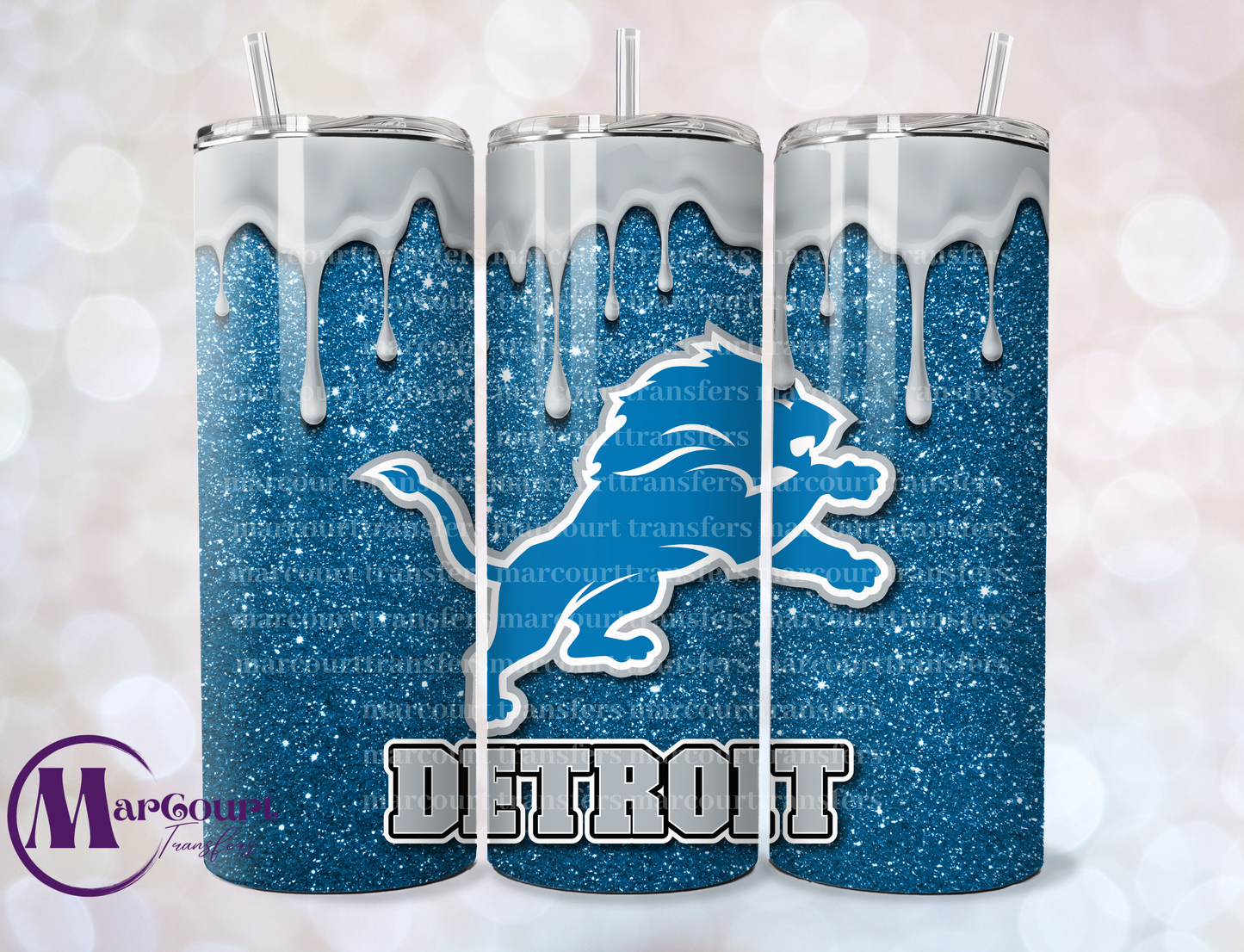DETROIT LIONS DRIP-SKINNY UV DTF TRANSFER