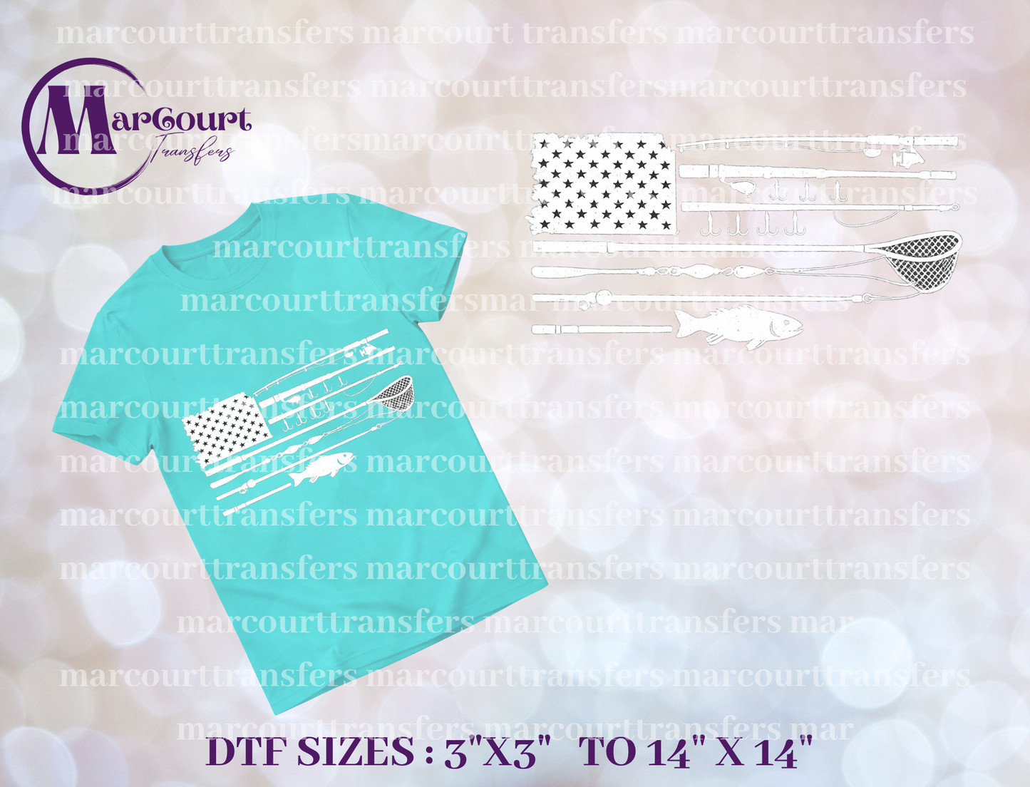 DTF-FISHING FLAG WHITE