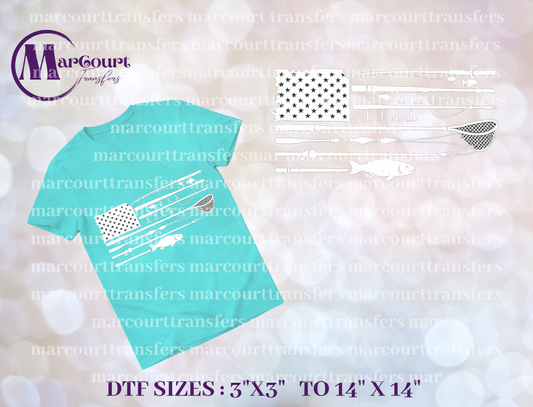 DTF-FISHING FLAG WHITE