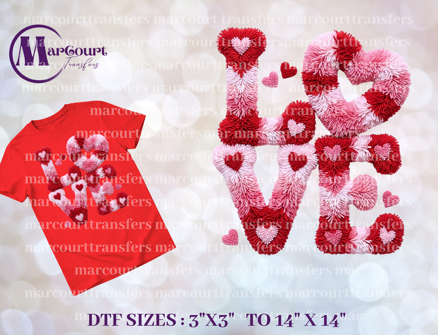 DTF-FAUX YARN LOVE