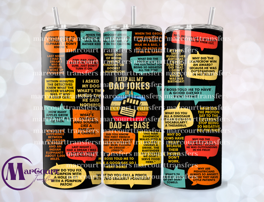 DAD JOKES-SKINNY TUMBLER TRANSFER (SUBLIMATION)