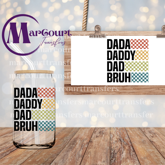 DADDA DADDY DAD BRUH-UV DTF CUP WRAP