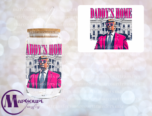 DADDY'S HOME TRUMP PINK-DECAL-UV DTF CUP WRAP