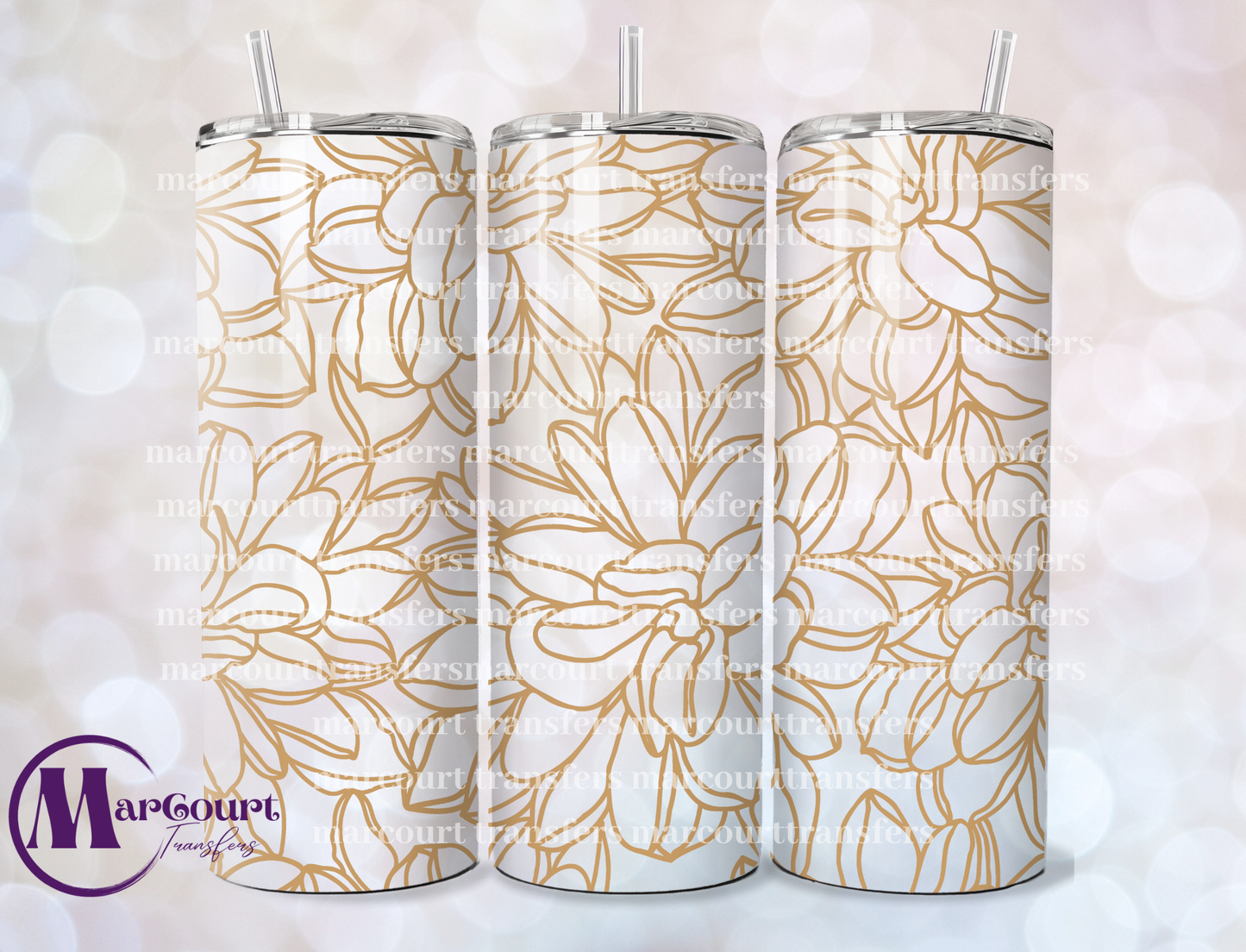 DAHLIA SEAMLESS PATTERN-20 OZ-UV DTF CUP WRAP