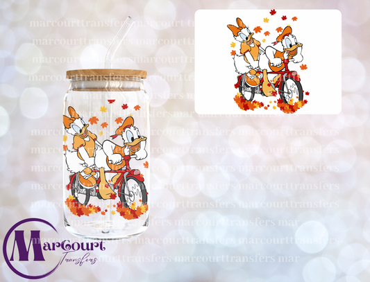 DAISY AND DONALD DUCK FALL- DECAL-UV DTF CUP WRAP