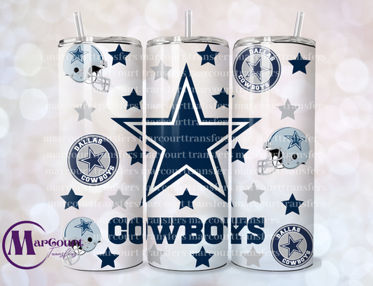 DALLAS COWBOYS-20-SKINNY SUBLIMATION TUMBLER TRANSFER