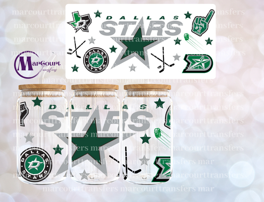 DALLAS STARS-16 0Z-UV DTF CUP WRAP