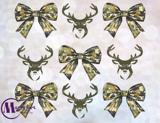 DEER HEAD AND CAMO BOWS ELEMENTS