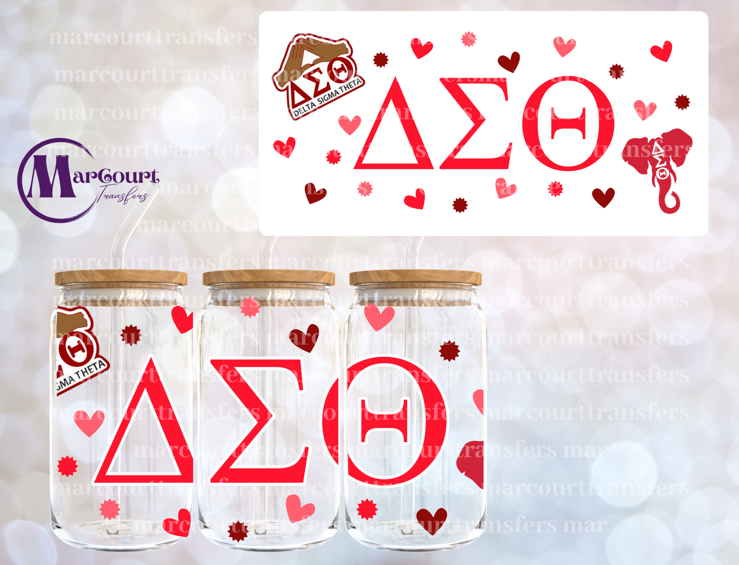 DELTA SIGMA THETA-16 0Z-UV DTF CUP WRAP