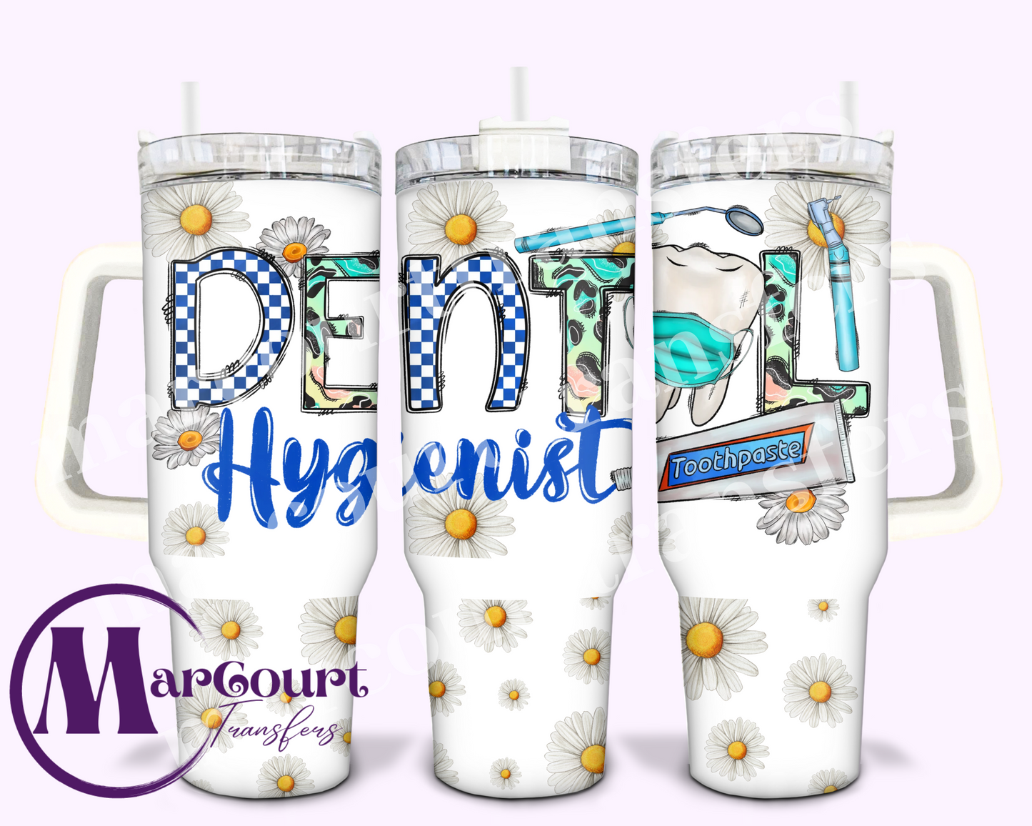 DENTAL HYGIENIST-40 0Z-UV DTF CUP WRAP