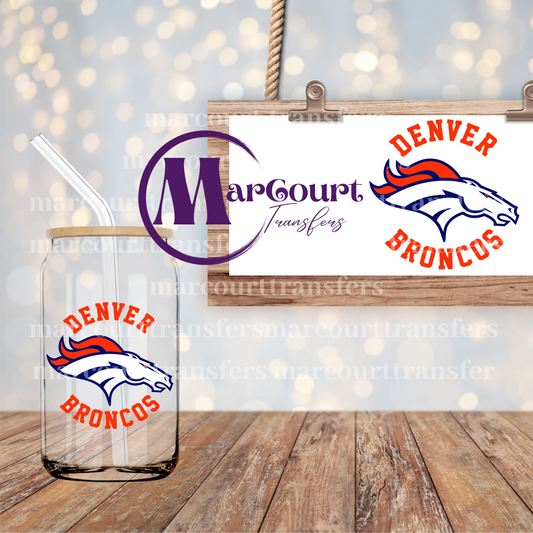 DENVER BRONCOS DECAL-UV DTF CUP WRAP