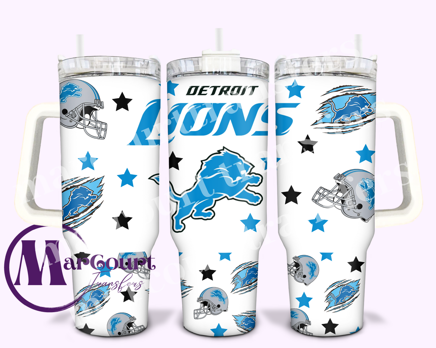 DETROIT LIONS-40 OZ-UV DTF CUP WRAP