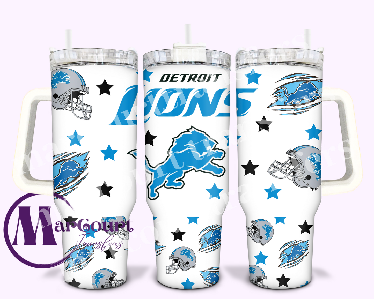 DETROIT LIONS-40 0Z-UV DTF CUP WRAP