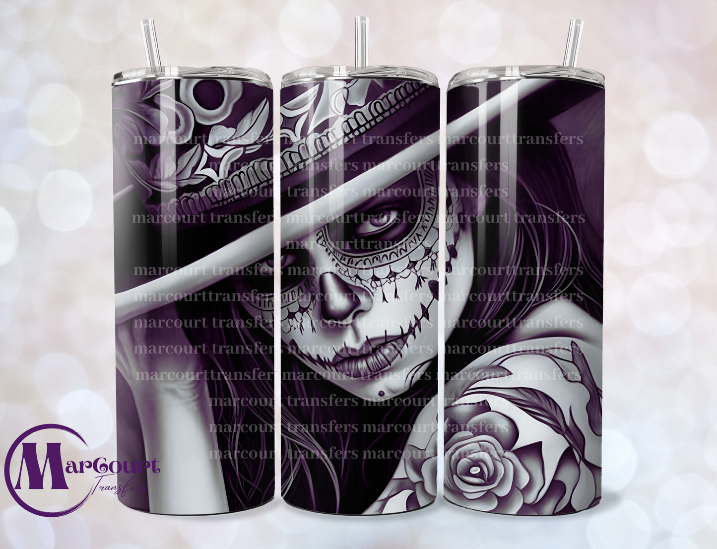 DIA DE LOS MUERTOS-SKINNY TUMBLER TRANSFER