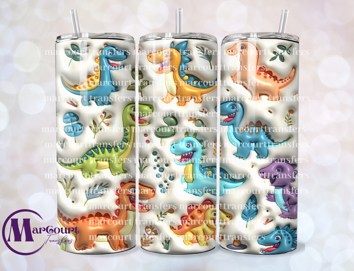 DINOSAURS INFLATED-SKINNY TUMBLER TRANSFER (SUBLIMATION)