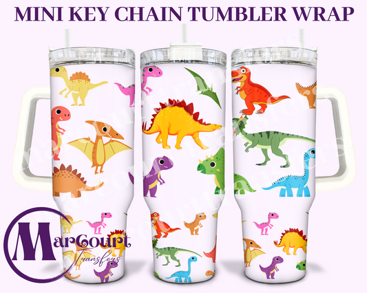 DINOSAURS-MINI TUMBLER KEYCHAIN WRAP