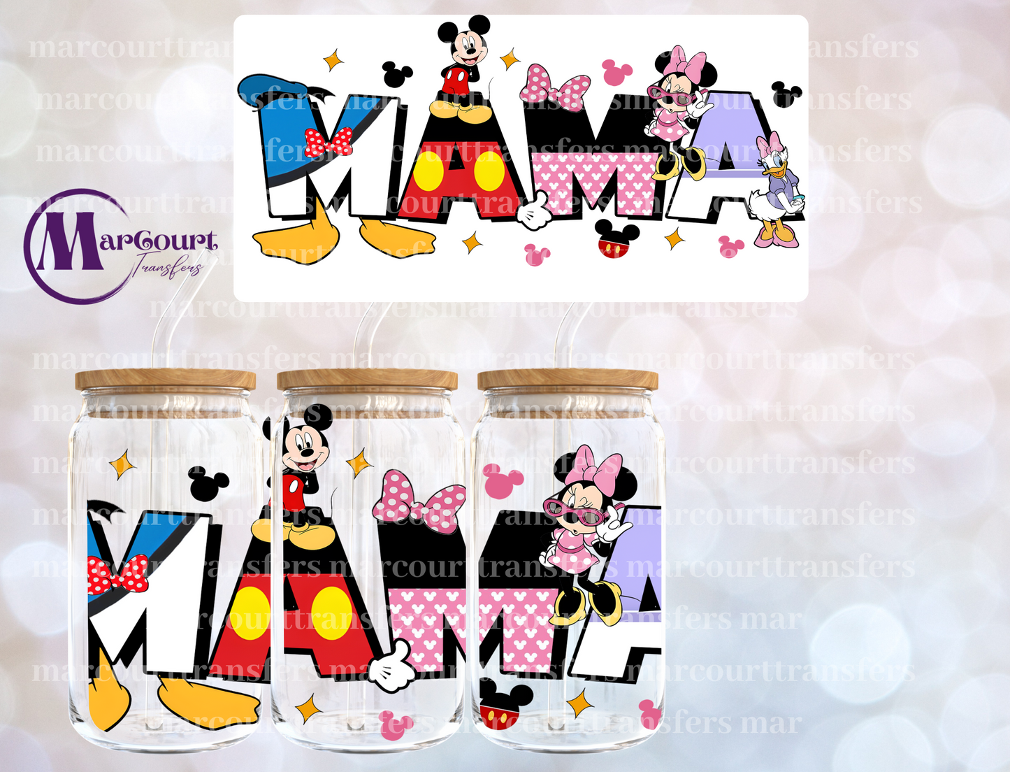 DISNEY MAMA-16 0Z-UV DTF CUP WRAP