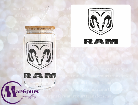 DODGE RAM EMBLEM-DECAL-UV DTF CUP WRAP