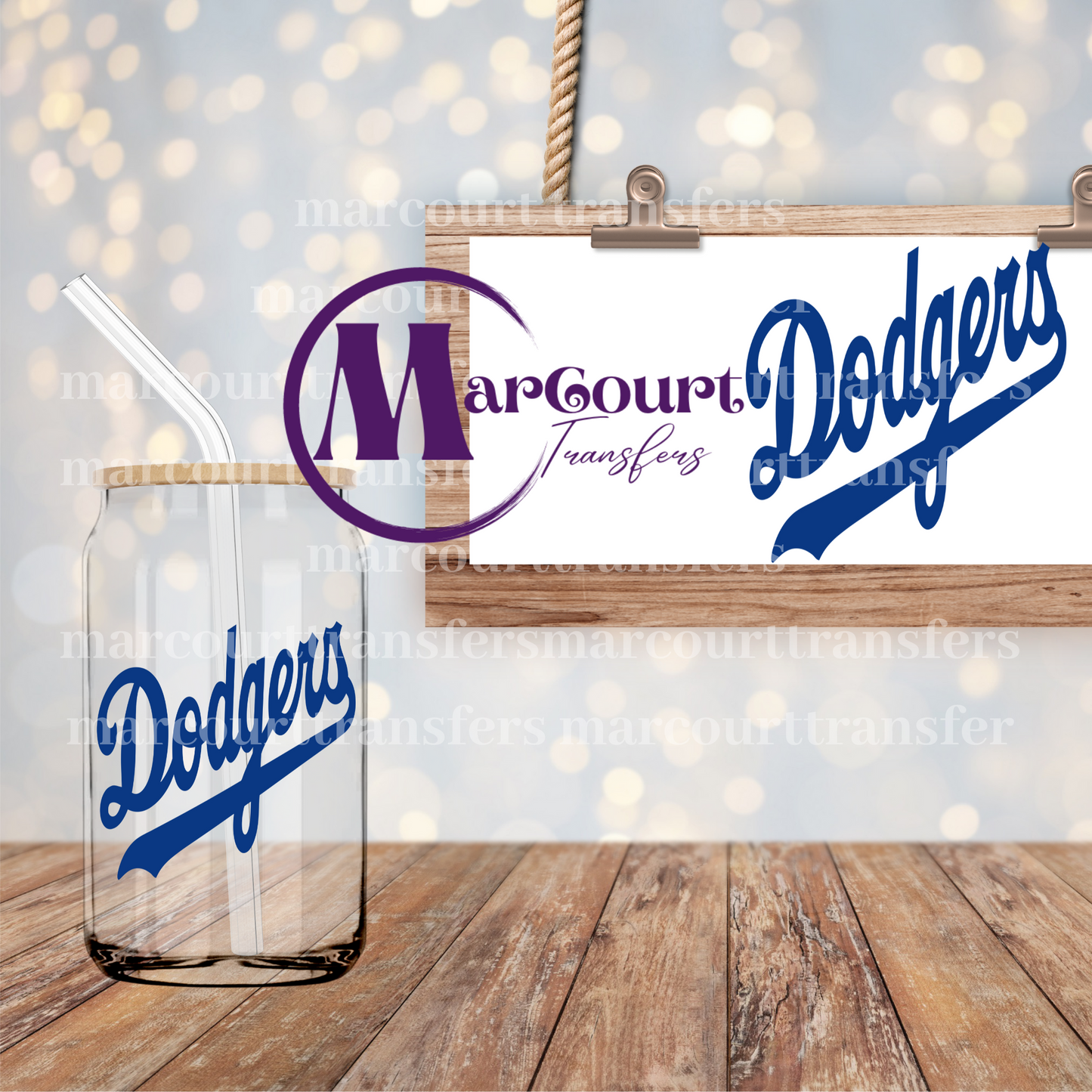 DODGERS LOGO-DECAL-UV DTF CUP WRAP