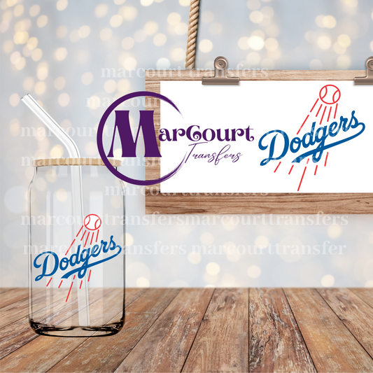 DODGERS VINTAGE LOGO-DECAL-UV DTF CUP WRAP