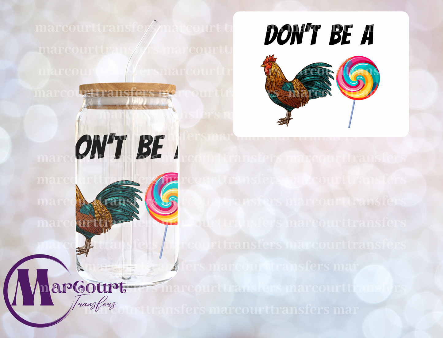 DONT BE A COCK SUCKER-DECAL-UV DTF CUP WRAP