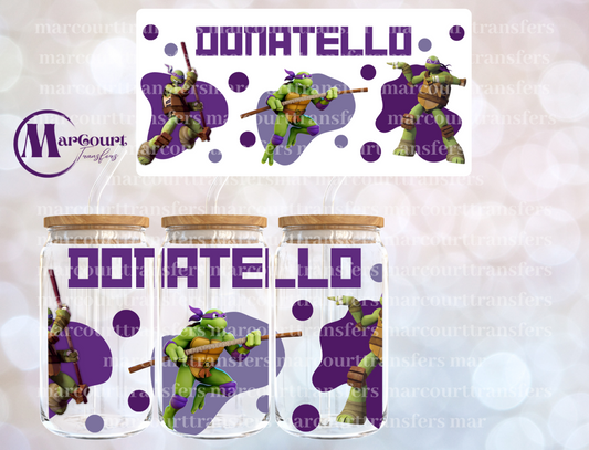 DONATELLO-16 0Z-UV DTF CUP WRAP