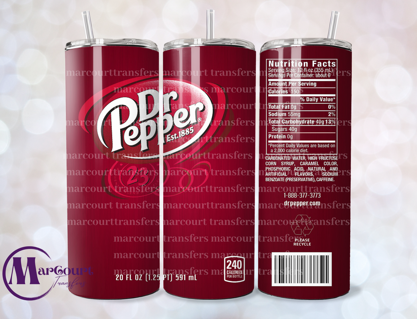 DR PEPPER-SKINNY TUMBLER TRANSFER