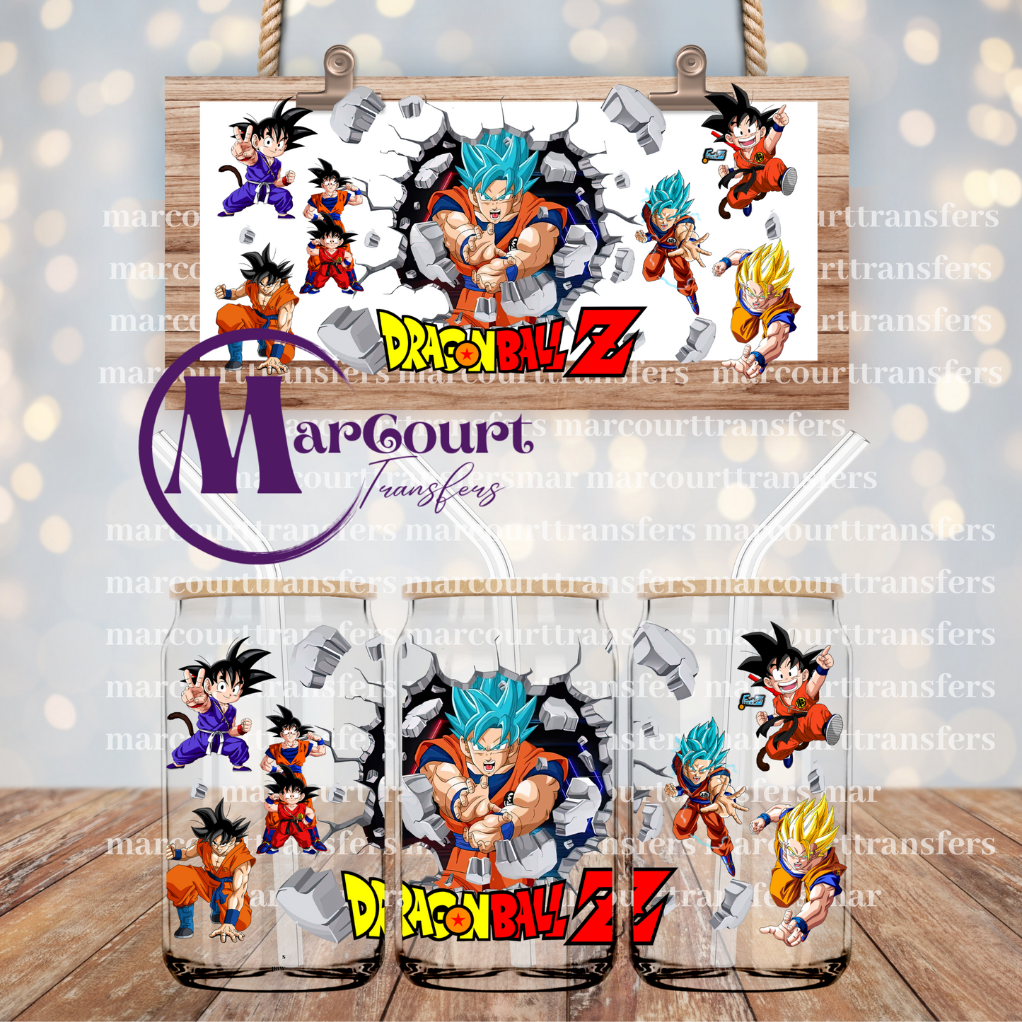 DRAGON BALL Z ANIME-16 0Z-UV DTF CUP WRAP