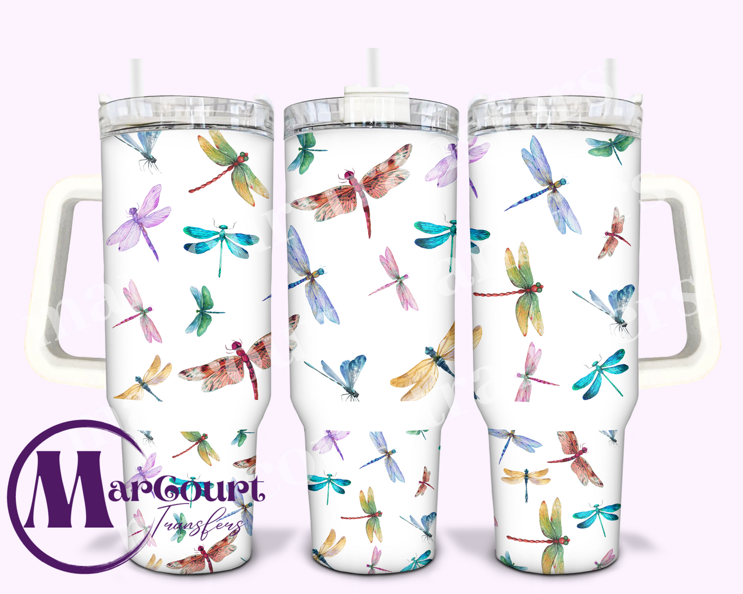 DRAGONFLIES-40 0Z-UV DTF CUP WRAP