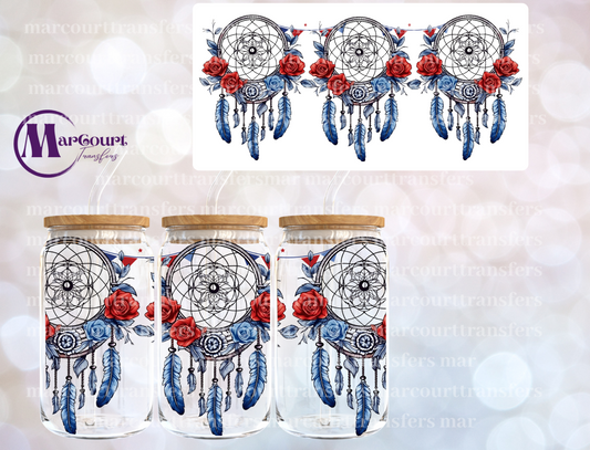 DREAM CATCHER AMERICANA-16 0Z-UV DTF CUP WRAP