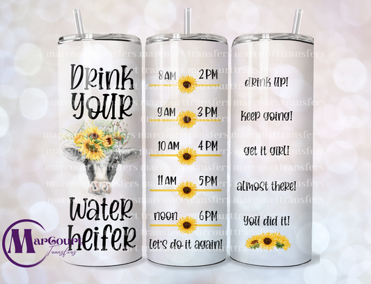 DRINK YOUR WATER HEIFER-20 OZ-UV DTF CUP WRAP
