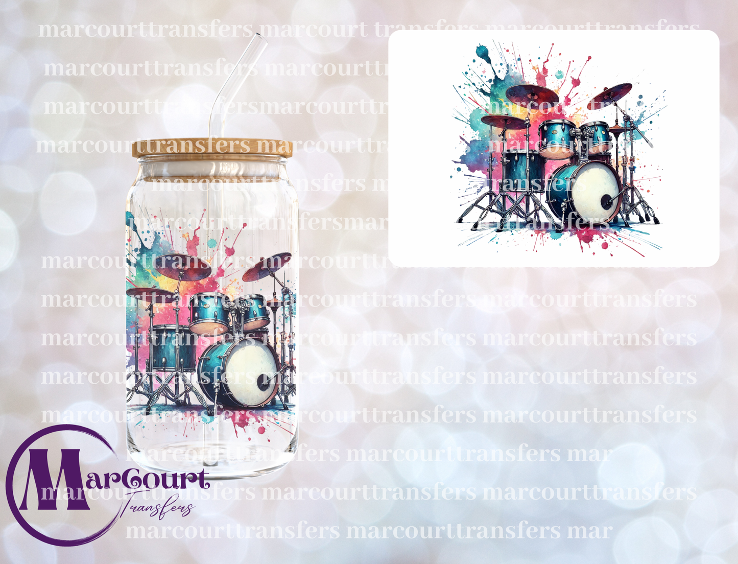 DRUMS-UV DTF CUP WRAP