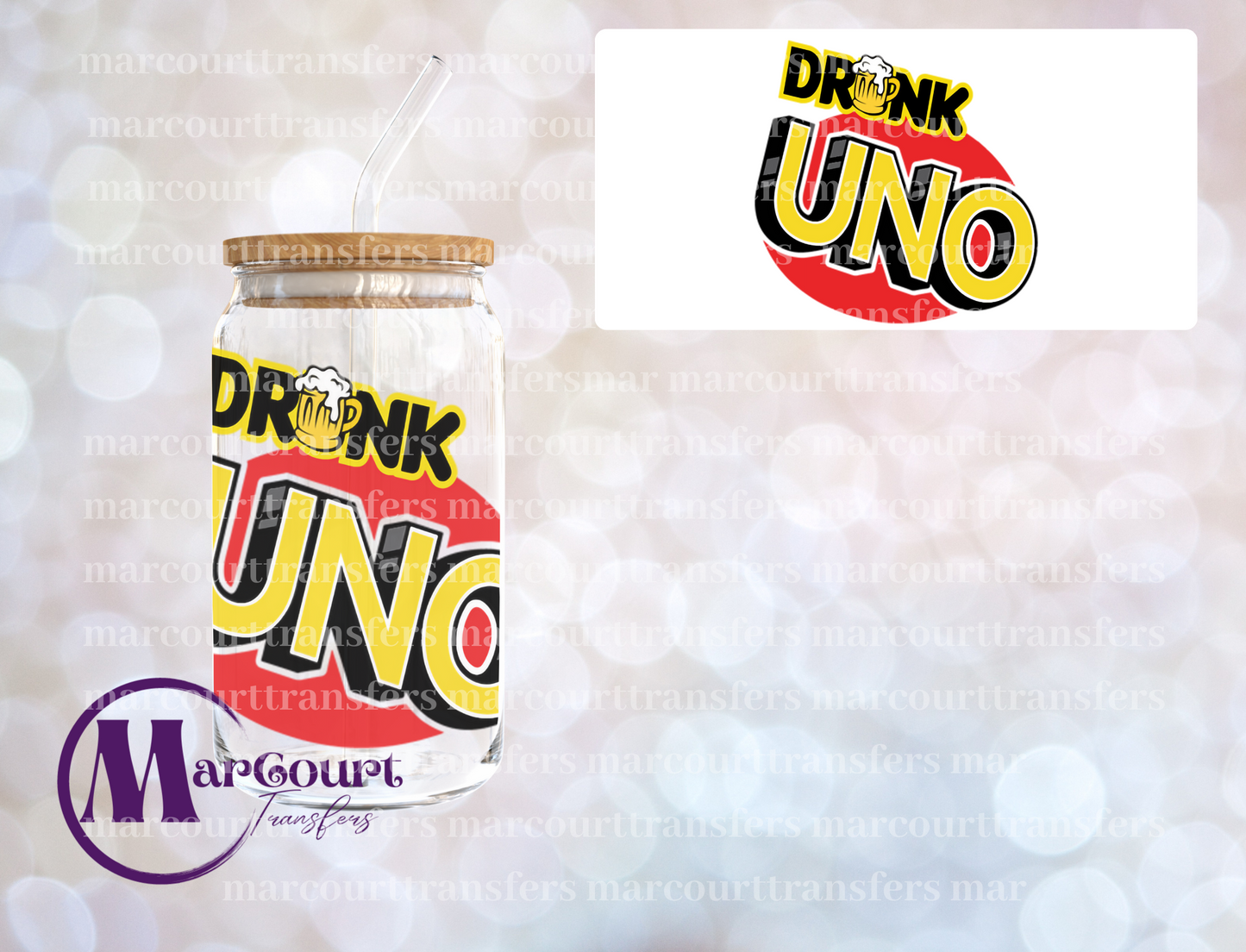 DRUNK UNO-DECAL-UV DTF CUP WRAP