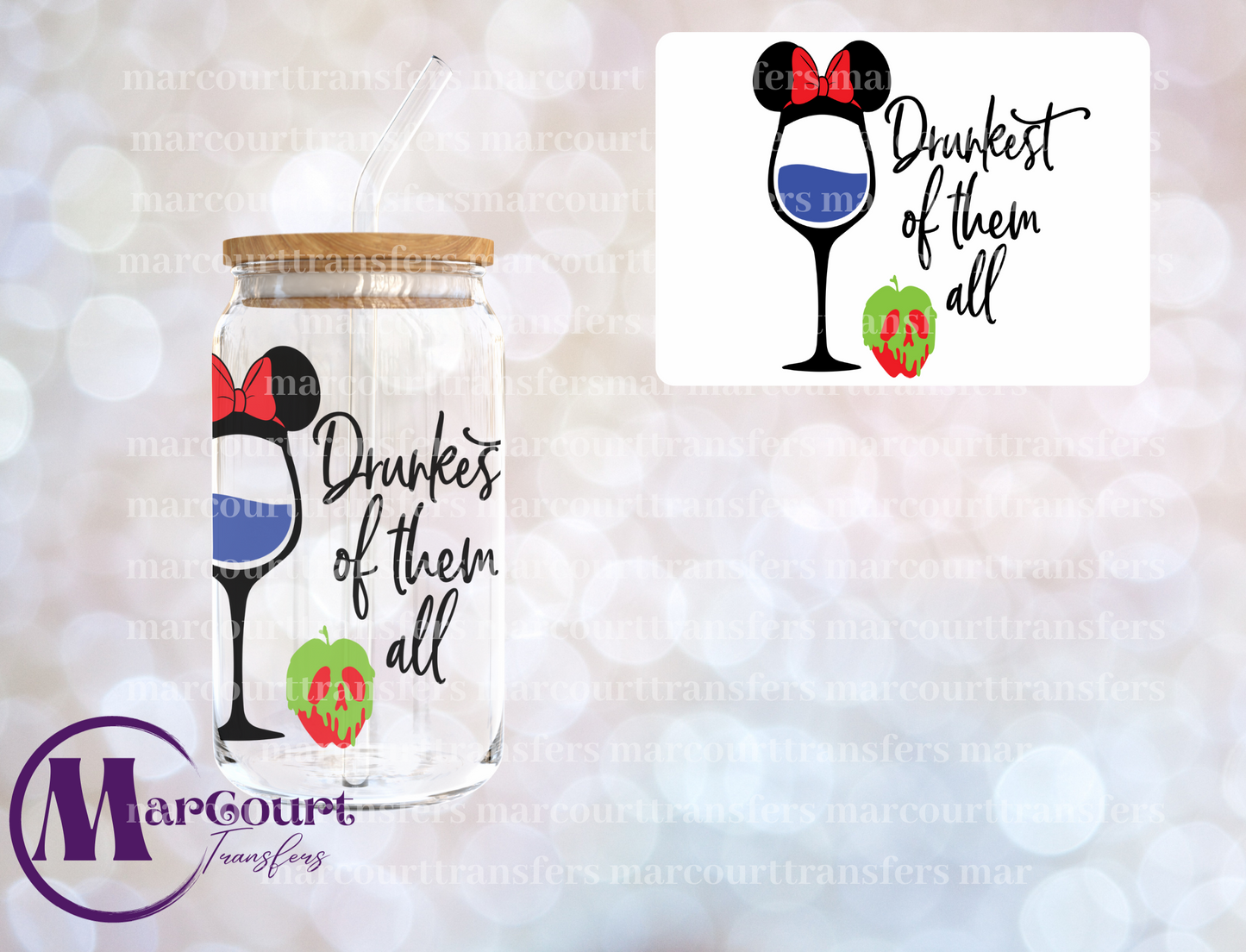 DRUNKEST OF THEM ALL-DECAL-UV DTF CUP WRAP