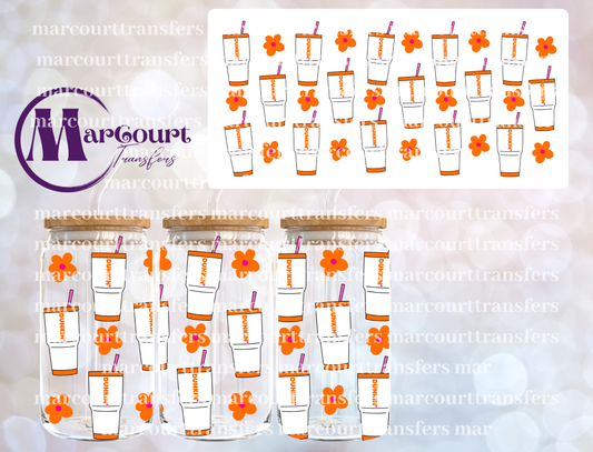 DUNKIN CUPS-16 0Z-UV DTF CUP WRAP