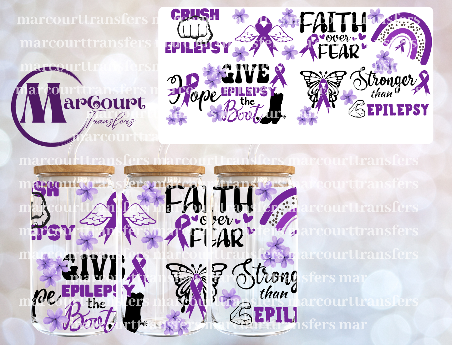 EPILEPSY AWARENESS 2-16 0Z-UV DTF CUP WRAP