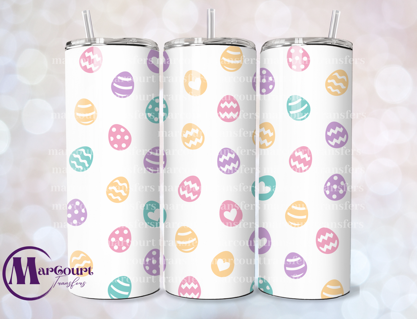 EASTER EGGS-SKINNY TUMBLER TRANSFER (SUBLIMATION)
