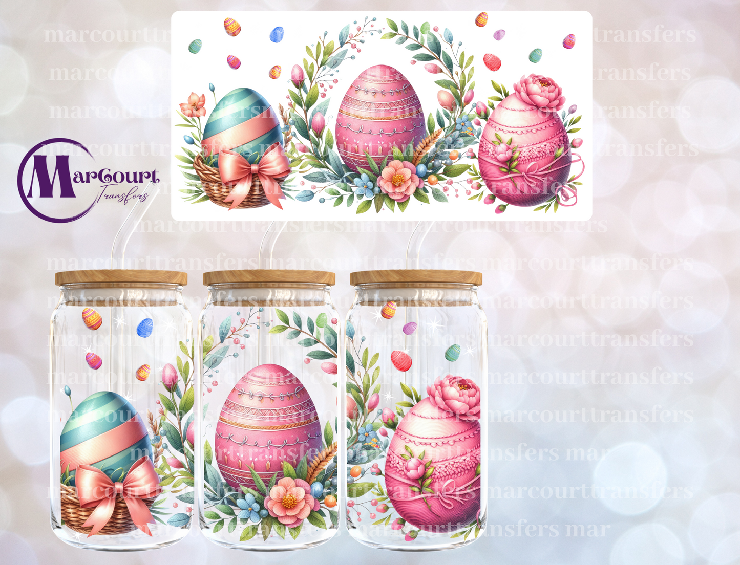 EASTER EGGS 2-16 0Z-UV DTF CUP WRAP