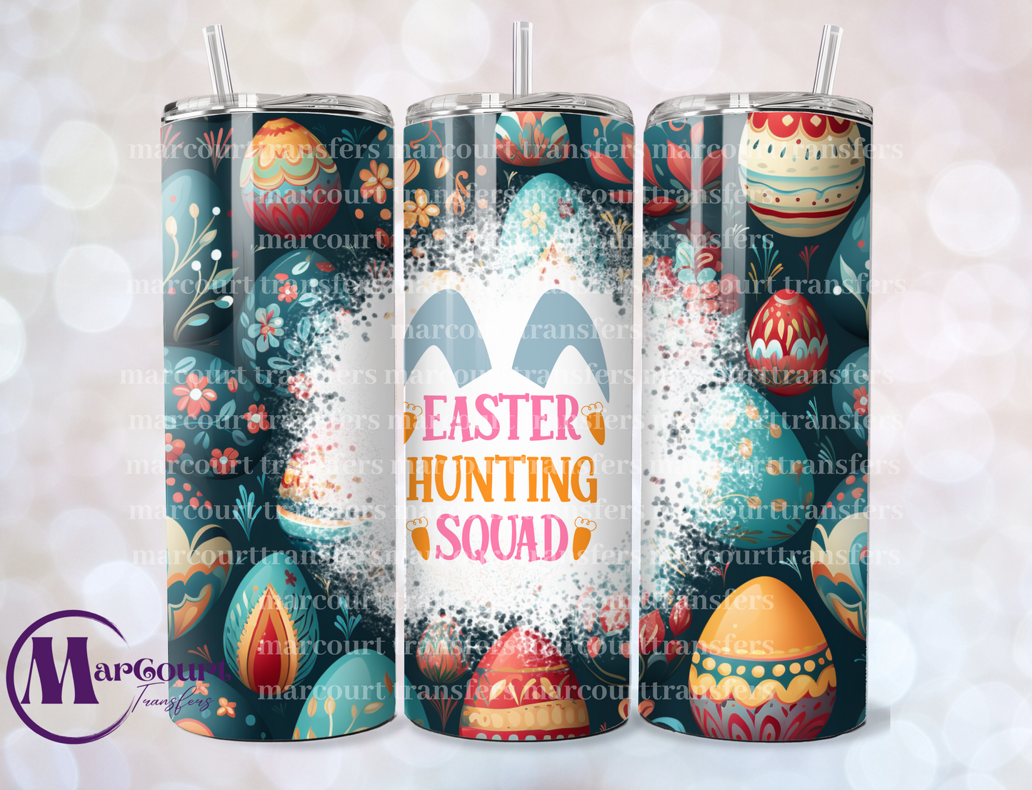 EASTER HUNTING SQUAD-SKINNY TUMBLER TRANSFER