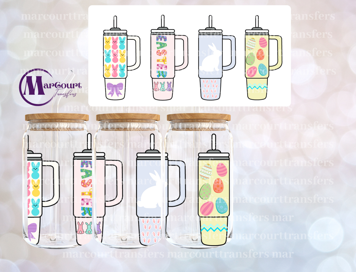 EASTER TUMBLERS-16 0Z-UV DTF CUP WRAP