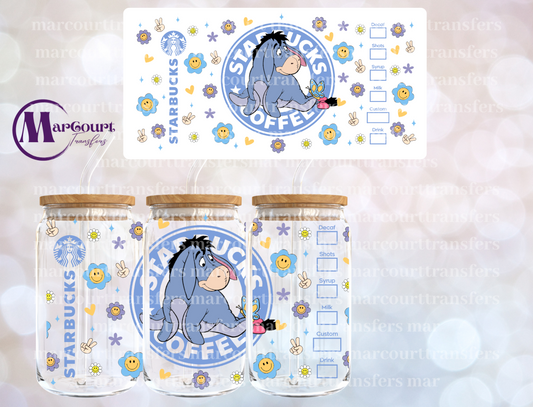 EEYORE STARBUCKS-16 0Z-UV DTF CUP WRAP