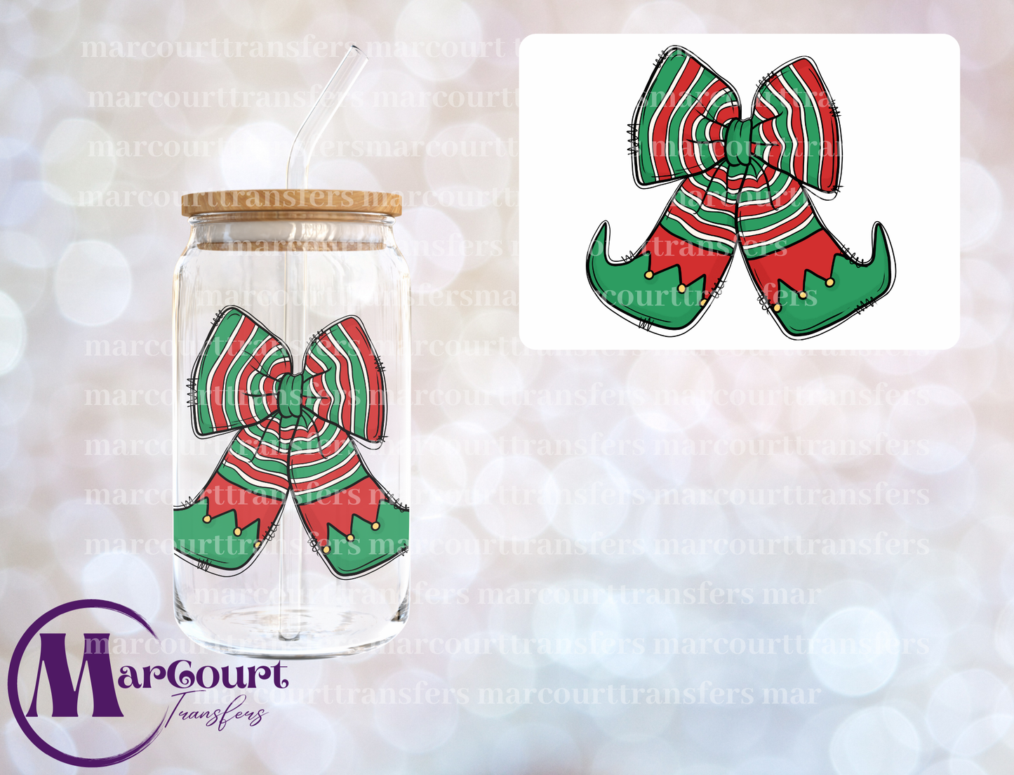 ELF BOW-DECAL-UV DTF CUP WRAP