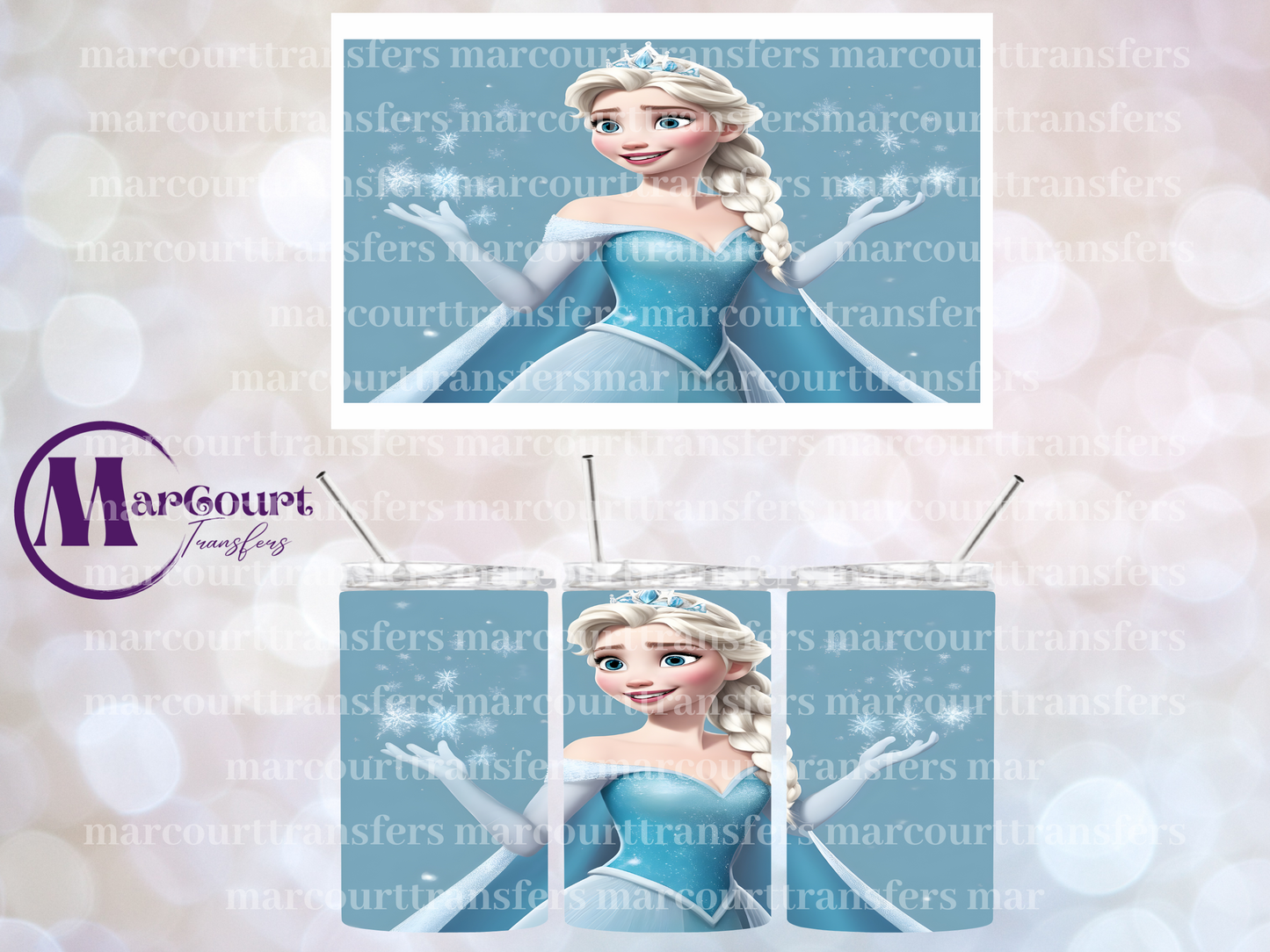 ELSA FROZEN-12 OZ TUMBLER SUBLIMATION