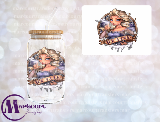 ELSA TATTOO-DECAL-UV DTF CUP WRAP