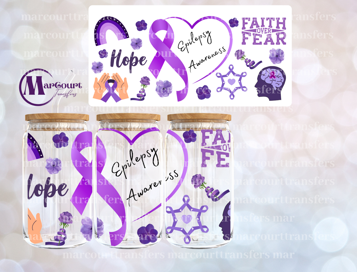 EPILEPSY AWARENESS-16 0Z-UV DTF CUP WRAP