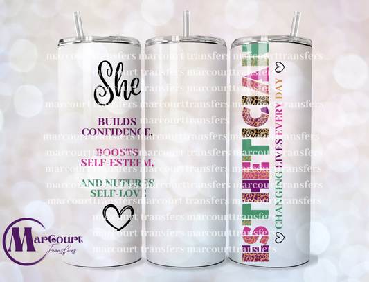 ESTHETICIAN CHANGING LIVES-20-SKINNY TUMBLER TRANSFER (SUBLIMATION)
