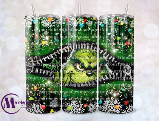 EW PEOPLE GRINCH GLITTER-20-SKINNY TUMBLER TRANSFER (SUBLIMATION)