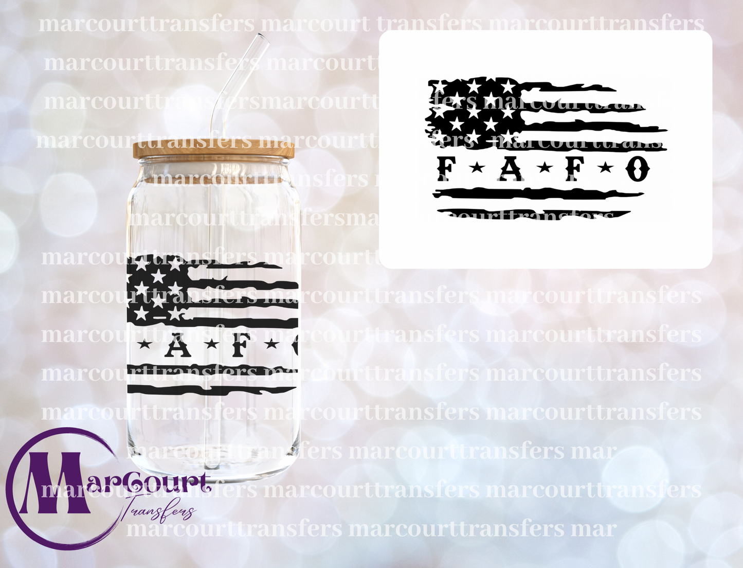 FAFO FLAG-UV DTF CUP WRAP