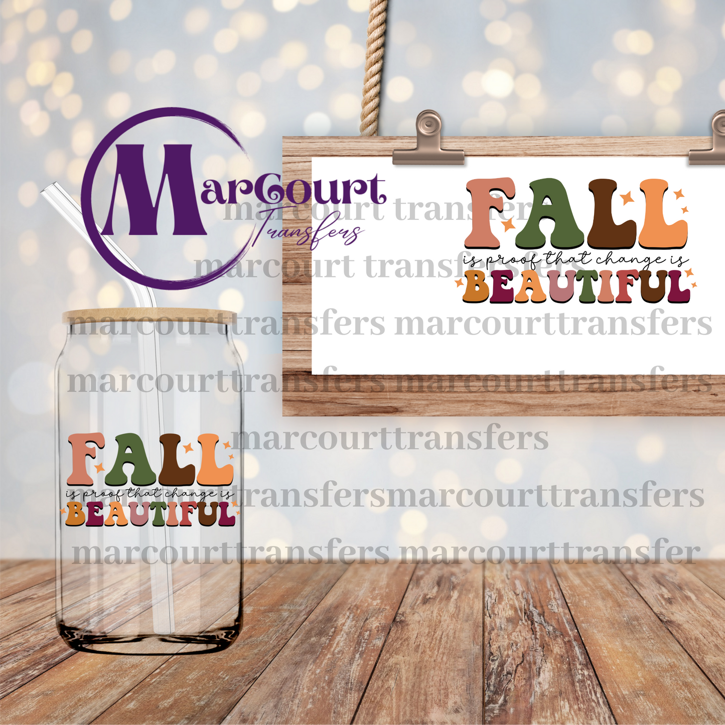 FALL IS PROOF CHANGE IS BEAUTIFUL-DECAL-UV DTF CUP WRAP